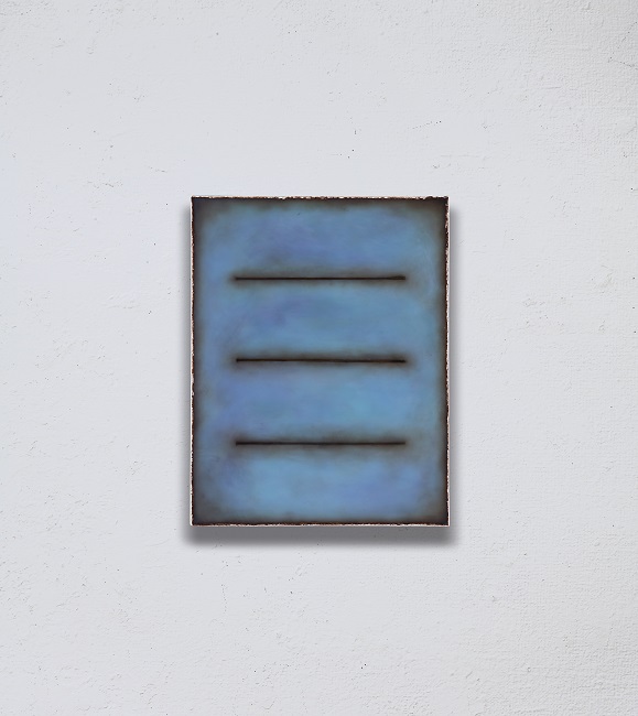 Toshinobu Matsuura, Blue 566, 2023, 41×31.8cm, Acrylic, oil, resin